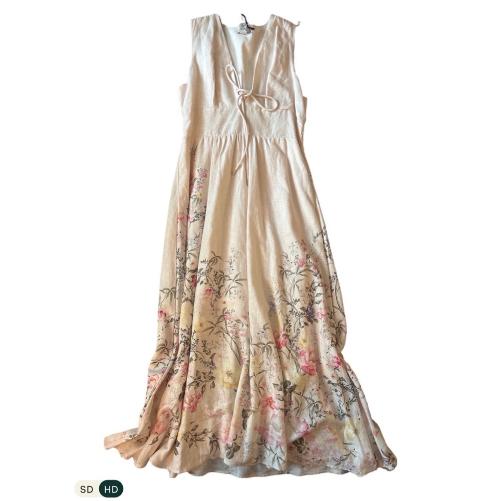 Christian Lacroix Light Pink Floral Maxi Dress
